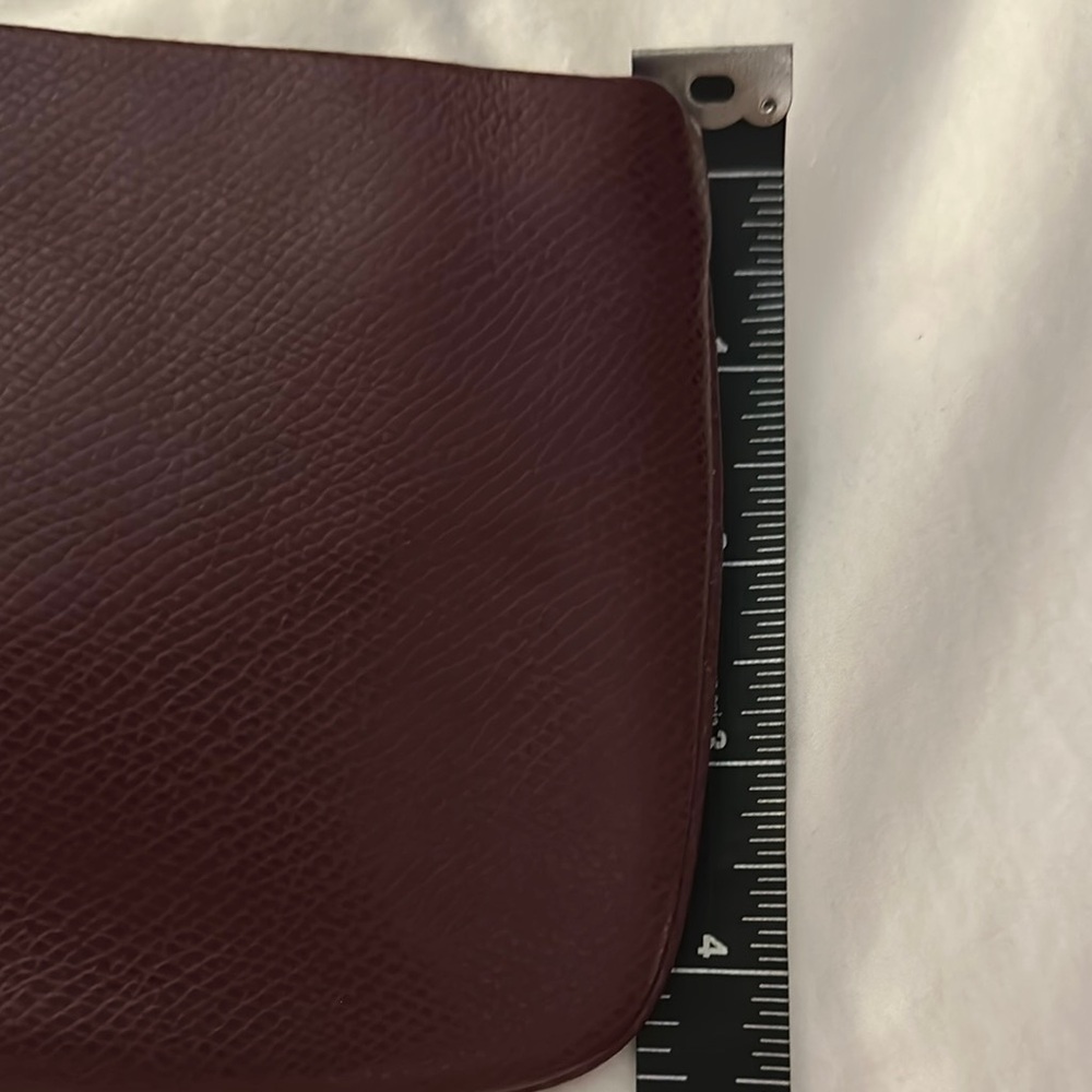 Coach Burgundy Leather Clutch Wristlet - Picture 7 of 9